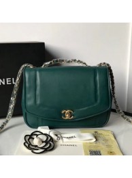 Best 1:1 Chanel Lambskin Medium Flap Bag AS1178 Green 2019 Collection AQ03208