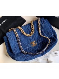 Best Chanel 19 Maxi Flap Bag AS1162 Denim 2020 AQ02215