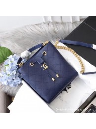 Best Chanel drawstring bag AS0310 blue AQ00838