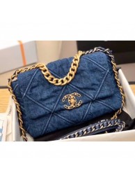 Best Imitation Chanel 19 Small Flap Bag AS1160 Denim 2020 AQ02044