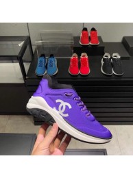 Best Knockoff CHANEL FABRIC SNEAKERS G34763 PURPLE 2019 AQ01542