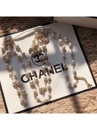 Best Quality Chanel CC Pearl Chain Belt Gold 2019 Collection AQ02041