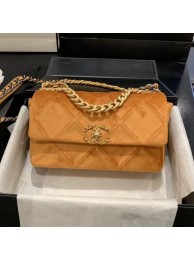 Chanel 19 Quilted Velvet Small Flap Bag AS1160 Yellow 2019 Collection AQ01154