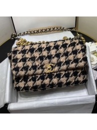 Chanel 19 Small Flap Bag AS1162 Beige/Black 2019 Collection AQ00719