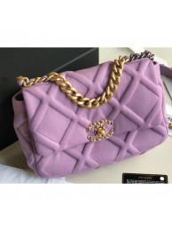 Chanel 19 Small Jersey Flap Bag AS1160 Mauve 2020 AQ03464