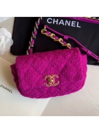 Chanel 19 Tweed Flap Waist Bag/Belt Bag AS1163 Purple 2019 Collection AQ00531