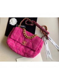 Chanel 19 Tweed Large Flap Bag Rosy AS1161 2019 Collection AQ03587