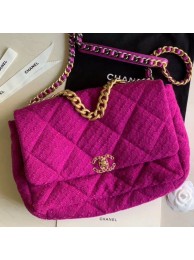 Chanel 19 Tweed Maxi Flap Bag AS1162 Purple 2019 Collection AQ04055
