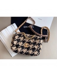 Chanel 19 Tweed Small Flap Bag AS1160 Black/Beige 2019 Collection AQ02361