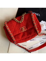 Chanel 19 Tweed Small Flap Bag AS1160 Red 2019 Collection AQ01721