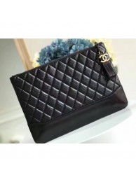 Chanel Aged Calfskin Gabrielle Pouch Clutch Small Bag A84287 Black AQ02199