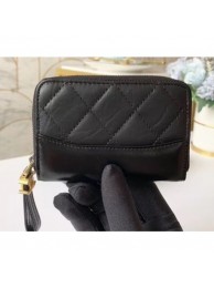 Chanel Aged Calfskin Gabrielle Zipped Coin Purse A84404 Black AQ04179
