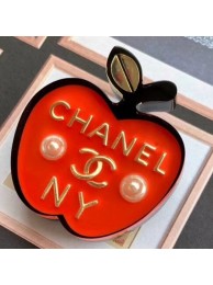 Chanel Apple Brooch Red 2019 Collection AQ00577