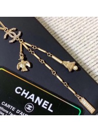 Chanel Bird Chain Pendant Long Necklace AB2142 Gold 2019 Collection AQ01809