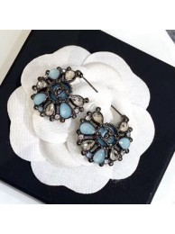 Chanel Bloom Earrings AB1005 Turquoise/Black 2019 Collection AQ00776