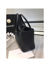 Chanel Calfskin & Gold-Tone Metal A91868 Black AQ00941