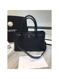 Chanel Calfskin & Silver-Tone Metal A91868 black AQ02404