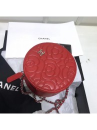 Chanel Camellia Round Evening Bag Red 2019 AQ00961