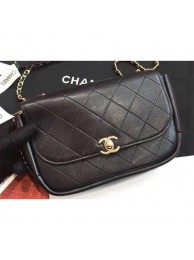 Chanel Casual Trip Messenger Flap Bag Black 2019 AQ03350