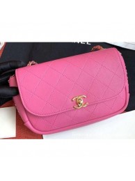 Chanel Casual Trip Messenger Flap Bag Dark Pink 2019 AQ02891