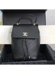 Chanel Chevron Grained Calfskin Backpack AS0640 Black 2019 Collection AQ04035