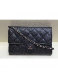 Chanel Classic Clutch with Chain WOC Bag A84512 Grained Calfskin Black/Silver 2018 AQ04357