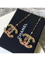 Chanel Colored CC Pendant Earrings AB2490 2019 Collection AQ01276