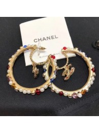 Chanel Colored Pearl Hoop Earrings AB3195 2019 Collection AQ00812