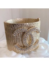 Chanel Crystal CC Metal Cuff Bracelet AB2614 Gold 2019 Collection AQ03687