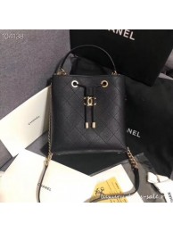 Chanel drawstring bag AS0310 black AQ00500