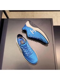 CHANEL FABRIC SNEAKERS G34763 BLUE 2019 AQ01326