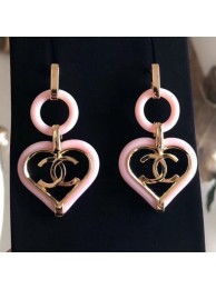 Chanel Heart Clip-on Earrings AB1305 Pink 2019 Collection AQ00597