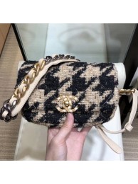 Chanel Houndstooth Tweed 19 Belt Bag/Waist Bag Beige/Black 2019 Collection AQ03861