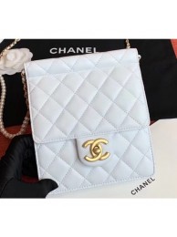 Chanel Lambskin with Imitation Pearls Mini Flap Bag AS0580 White 2019 AQ03927