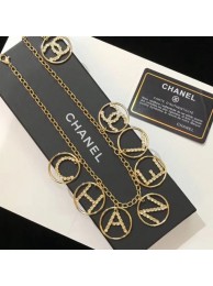 Chanel Lettering Necklace AB0609 Gold/Crystal 2019 Collection AQ03495