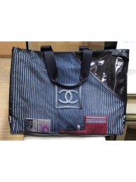 Chanel Mesh and PVC Shopping Tote Large Bag Black 2019 AQ02746
