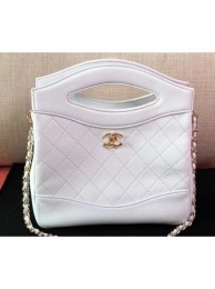 Chanel Mini Chanel 31 Shopping Clutch Bag White 2019 AQ02944