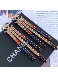 Chanel Multicolor Crystal Tassel Earrings Gold/Yellow/Blue 2019 Collection AQ01676