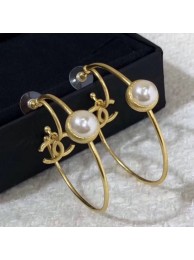 Chanel Pearl CC Hoop Earrings AB3189 2019 Collection AQ01329