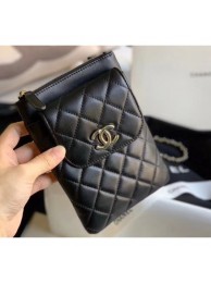 Chanel Phone Holder with Chain Bag AP1191 Black 2020 AQ02574
