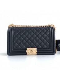 Chanel Quilted Calfskin Medium Boy Flap Bag A67086 Black 2019 Collection AQ03038