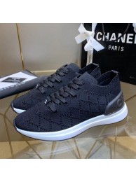 Chanel Quilted Knit Fabric Sneakers G35549 Black 2020 Collection AQ03077