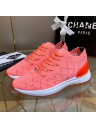 Chanel Quilted Knit Fabric Sneakers G35549 Orange 2020 Collection AQ01919