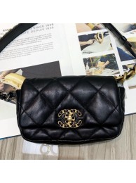 Chanel Quilted Leather 19 Belt Bag/Waist Bag Black 2019 Collection AQ04019