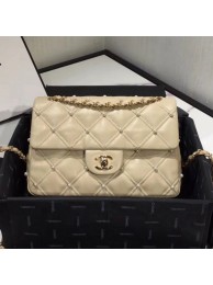 Chanel Quilted Pearl Lambskin Flap Bag AS1202 Apricot 2019 Collection AQ03132