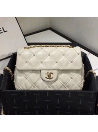Chanel Quilted Pearl Lambskin Flap Bag AS1202 White 2019 Collection AQ01106