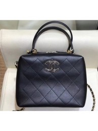 Chanel Quilting Calfskin Mini Bowling Bag AS0351 Black 2019 AQ03967