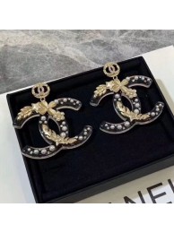 Chanel Resin Carved Metal CC Pendant Earrings Transparent/Gold 2019 Collection AQ02083