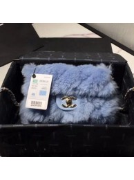 Chanel Shearling Lambskin Small Flap Bag AS1199 Blue 02 2019 Collection AQ03796