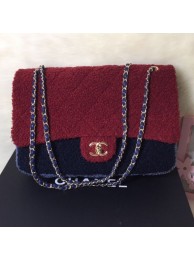 Chanel Shearling Sheepskin Medium Flap Bag A57737 Burgundy 2019 Collection AQ04283